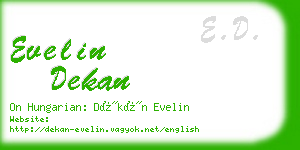 evelin dekan business card
